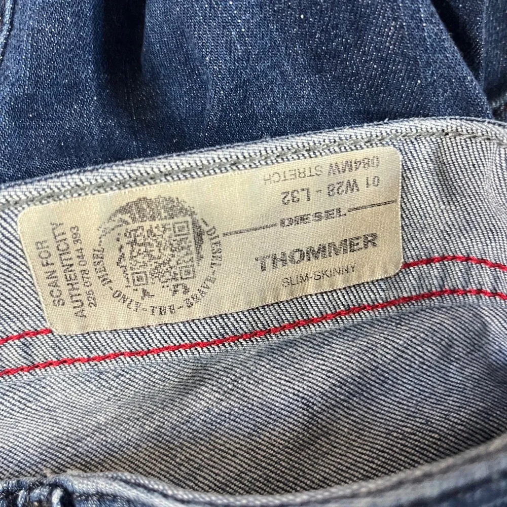 Diesel Thommer Slim-Skinny Jeans Mens 28 Blue 084MW Stretch Denim Tapered Leg